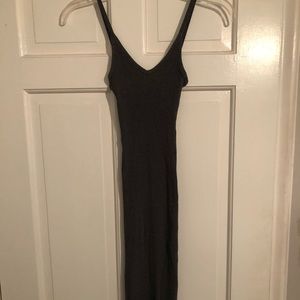 Grey Ribbed Dress
